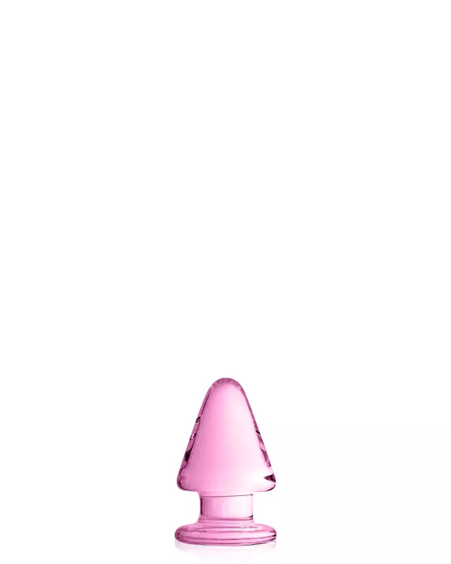 GLASS PLUG 23 PINK GLOSSY par Glossy Toys, Sextoy en Verre Haut de Gamme-1