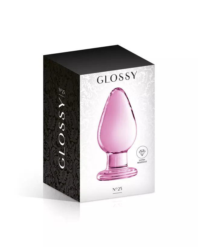 Glass Plug 25 Pink Glossy Toys sextoy en verre de haute qualité-2