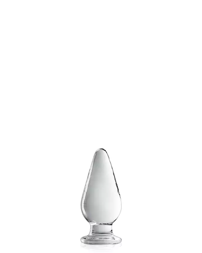 Glass Plug 26 Clear de Glossy Toys - Sextoy en verre transparent et élégant-1