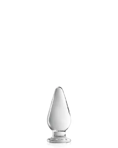 Glass Plug 26 Clear de Glossy Toys - Sextoy en verre transparent et élégant-1