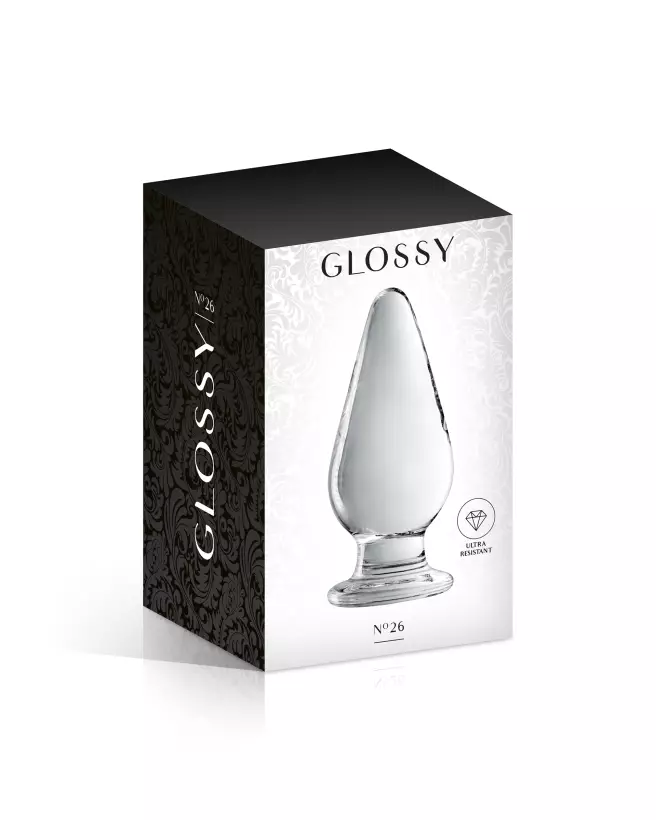 Glass Plug 26 Clear de Glossy Toys - Sextoy en verre transparent et élégant-2