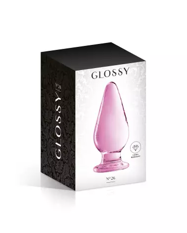 GLASS PLUG 26 PINK par Glossy Toys, sextoy en verre élégant et hygiénique-2
