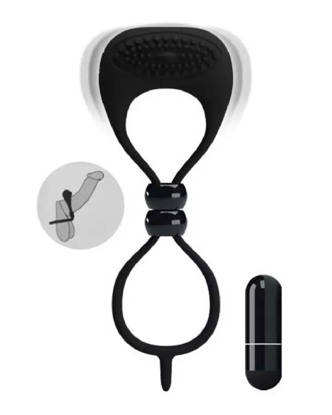 Image du Pretty Love Locker, cockring vibrant ajustable pour une expérience accrue-1