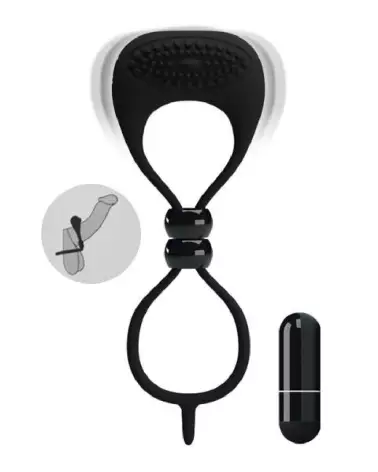 Image du Pretty Love Locker, cockring vibrant ajustable pour une expérience accrue-1