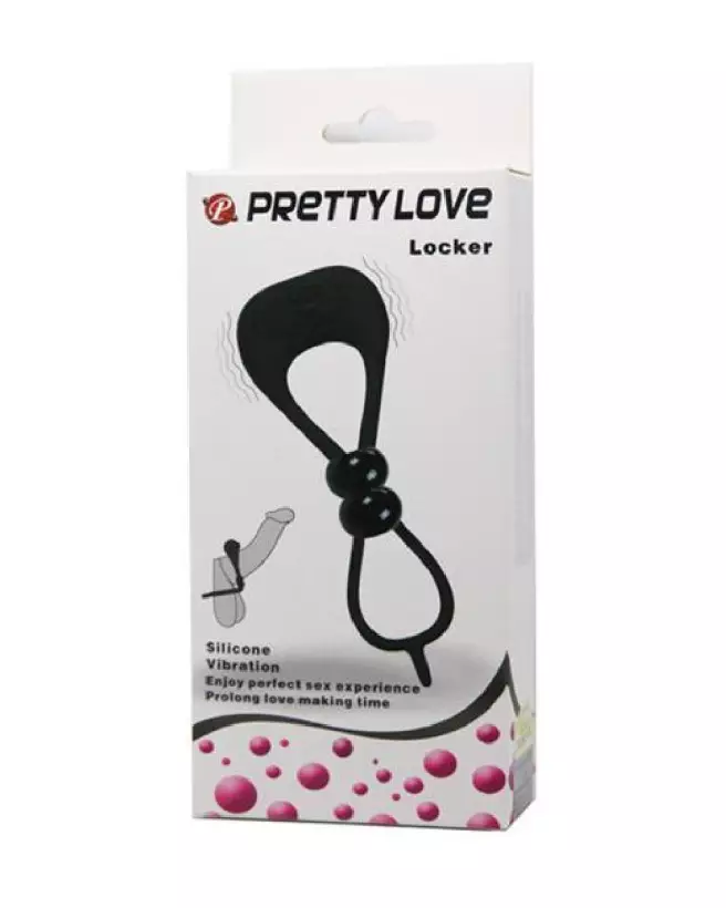 Image du Pretty Love Locker, cockring vibrant ajustable pour une expérience accrue-2