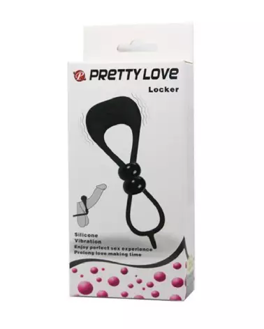 Image du Pretty Love Locker, cockring vibrant ajustable pour une expérience accrue-2