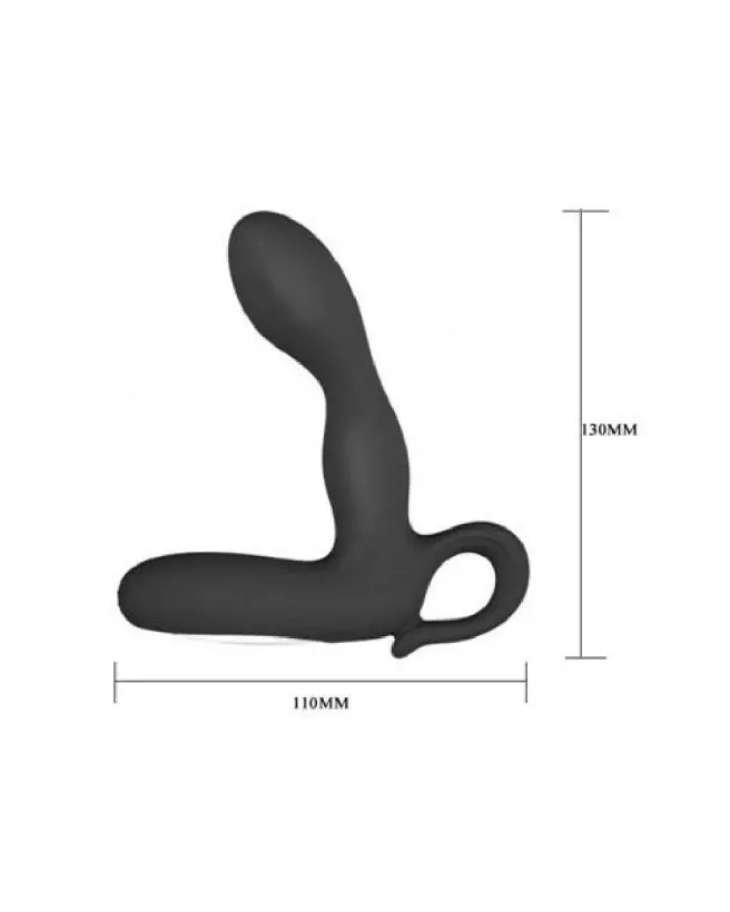 Stimulateur prostatique Pretty Love Barrack Black en action-3