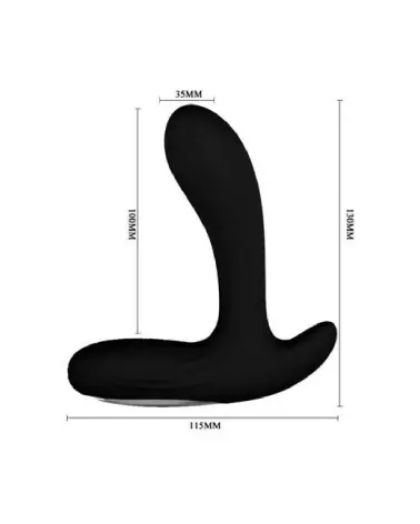 Image du stimulateur de prostate Pretty Love Backie Black pour une expérience confortable et précise-3