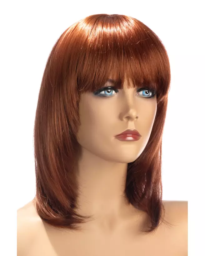 Image de la perruque Salome Roux de World Wigs, couleur rouge vibrant, style naturel et tendance-1
