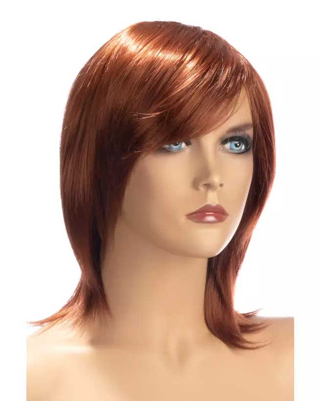 Image de la perruque Zoe Roux par WORLD WIGS, couleur rouge vibrant, haute qualité-1