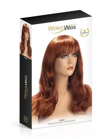 Image de la perruque Fiona Roux de WORLD WIGS, couleur roux vibrant, style élégant et naturel-2