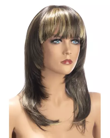 Perruque Kate Brun Mèches Blondes World Wigs Style Moderne-1