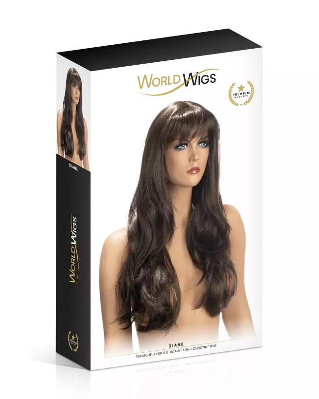 Perruque longue Diane châtain de World Wigs pour un look élégant et naturel-2