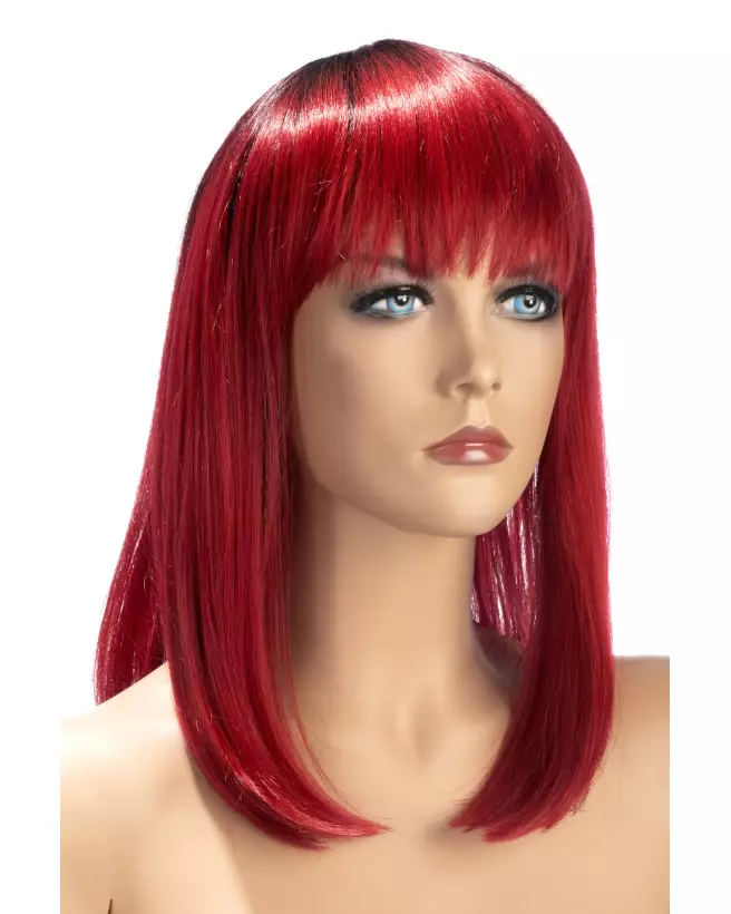 Perruque Elvira bicolore rouge de World Wigs pour un look audacieux et moderne-1
