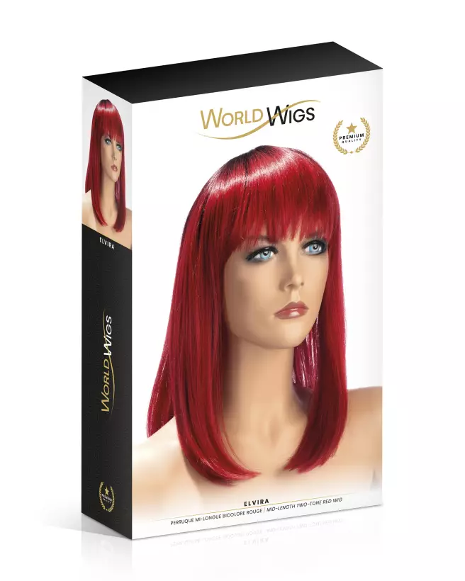 Perruque Elvira bicolore rouge de World Wigs pour un look audacieux et moderne-2