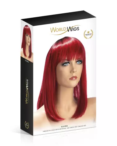 Perruque Elvira bicolore rouge de World Wigs pour un look audacieux et moderne-2