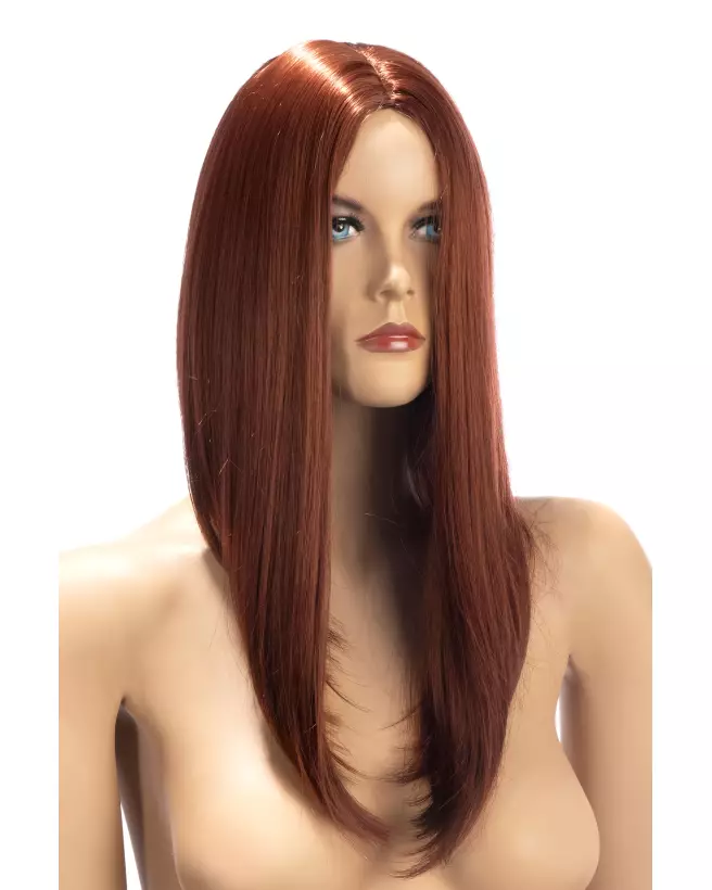 Perruque Nina Carré Long Auburn de World Wigs en style élégant-1
