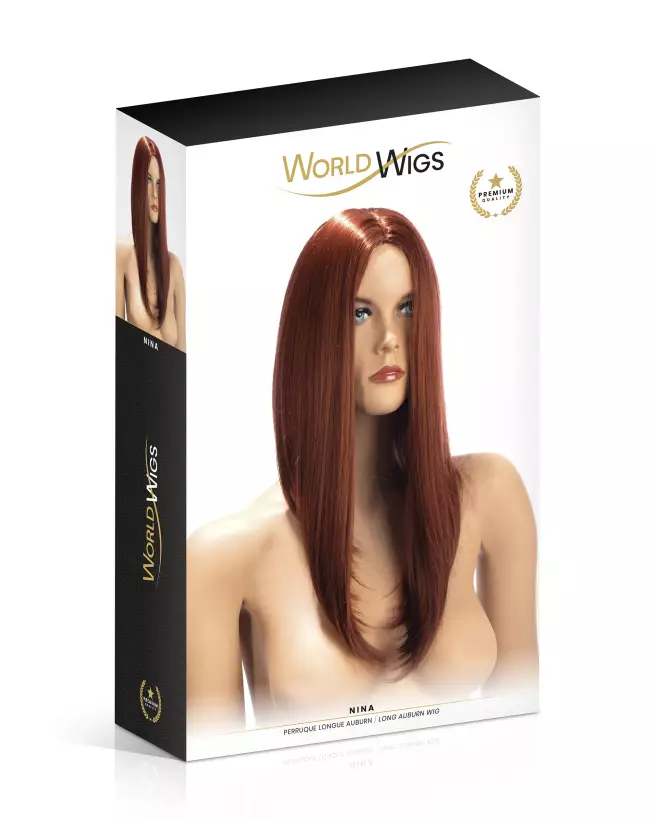 Perruque Nina Carré Long Auburn de World Wigs en style élégant-2