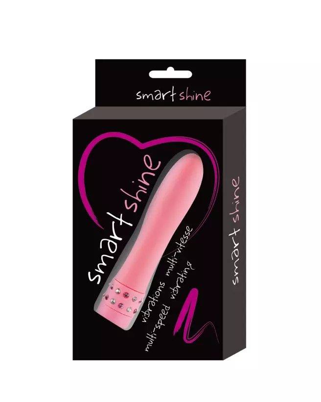 Image du Mini Vibro SMART SHINE JEWEL PINK par Glamy, vibromasseur discret et puissant-2