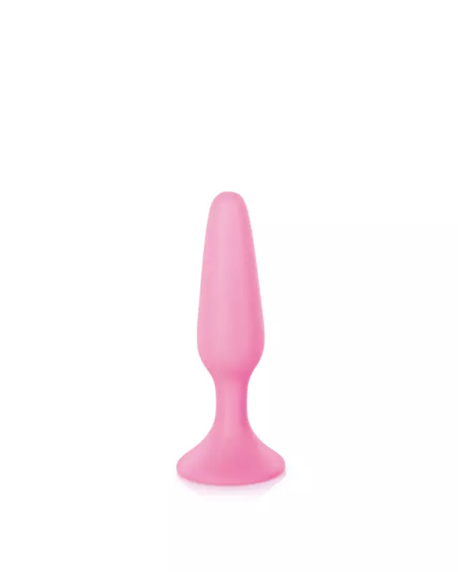 Glamy First Plug Small Pink pour débutants en silicone sûr et doux-1