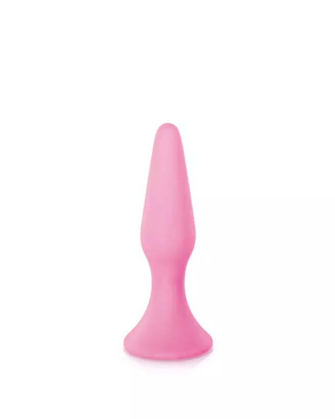 Plug anal rose moyen Glamy First pour débutants, doux et sécuritaire-1