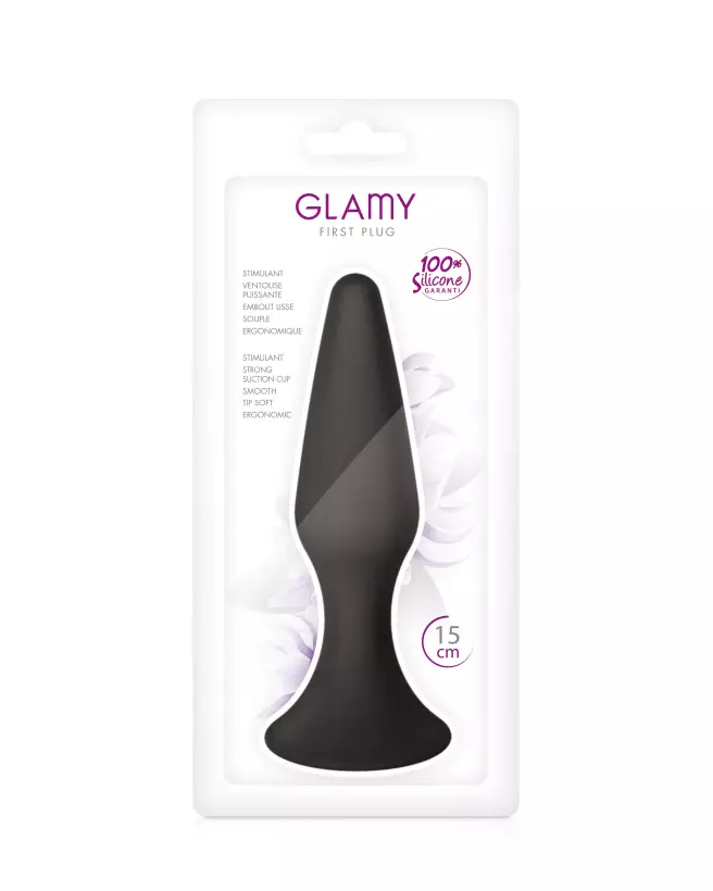 Image du GLAMY FIRST PLUG LARGE BLACK, plug anal de Glamy en noir-3