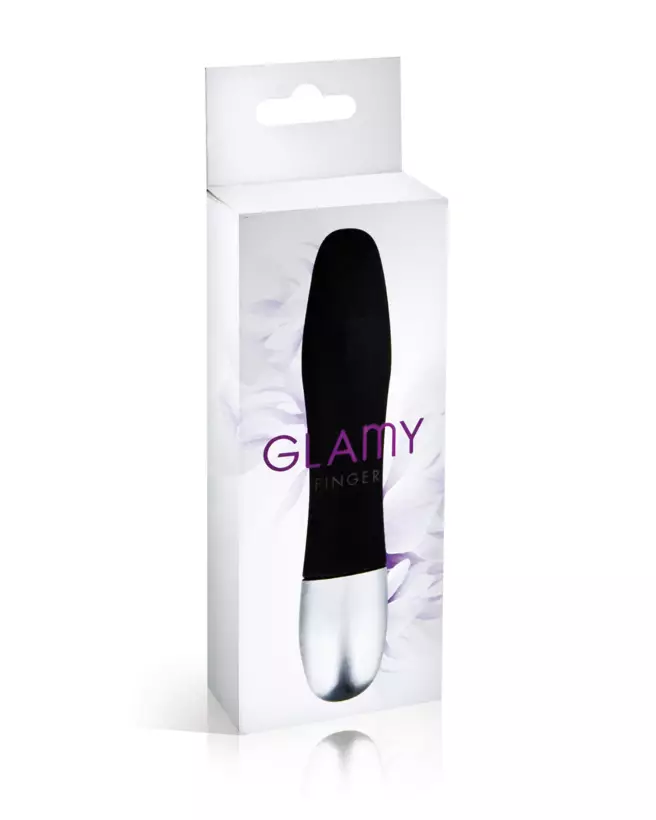 Image du Mini Vibro Glamy Finger Black, stimulateur discret et puissant-2