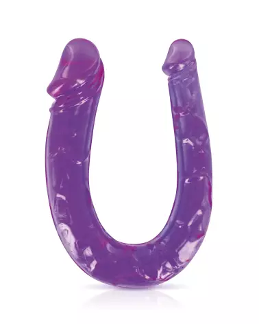 Image du Double Dong Glamy Jelly pour plaisir partagé et flexible-1
