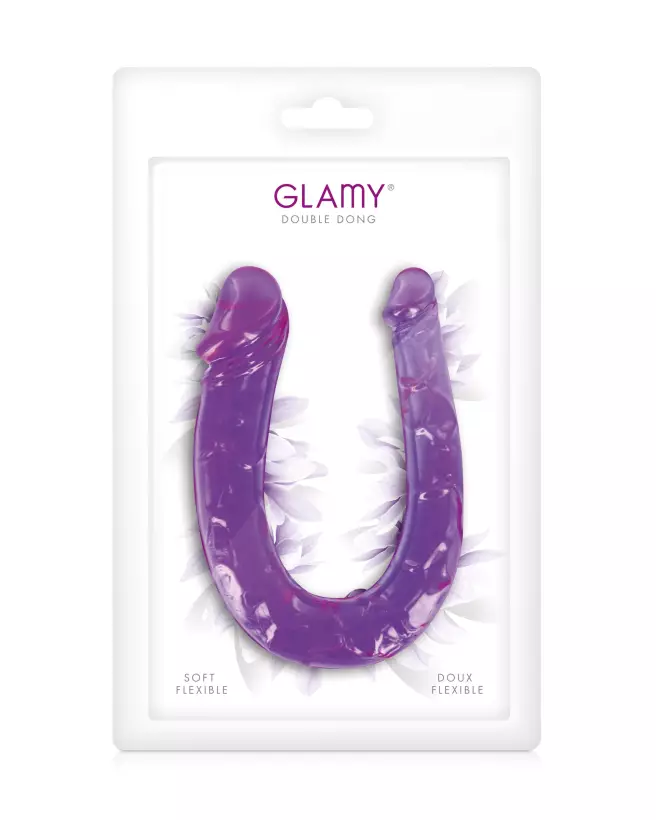 Image du Double Dong Glamy Jelly pour plaisir partagé et flexible-2