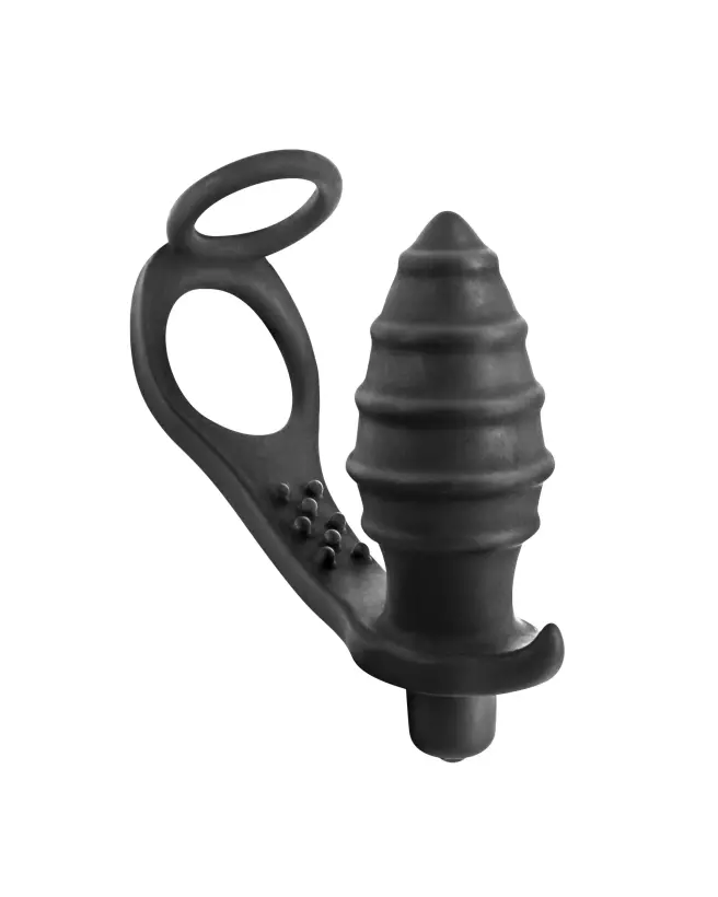 Image du COCKRING PLUG AP071 BLACK de BLUE JUNKER pour stimulation de la prostate-1