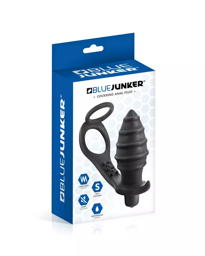 Image du COCKRING PLUG AP071 BLACK de BLUE JUNKER pour stimulation de la prostate-2