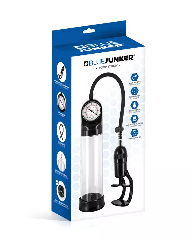 Image de la Pompe à Pénis BJ Blue Junker avec Manomètre pour Performance-2