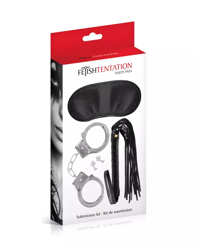 Kit SM 3 Pièces Fetish Tentation pour exploration bondage et initiation-1