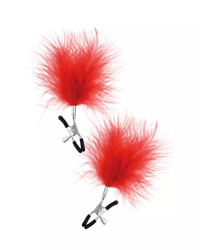 Set 2 Pinces à Seins Red de Sweet Caress pour stimulation des tétons-1