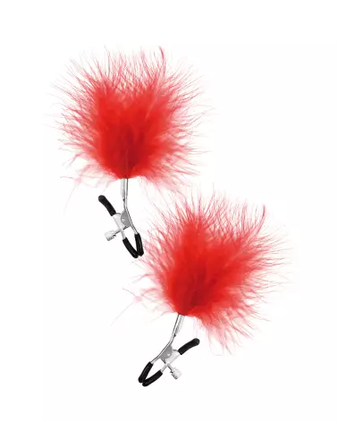 Set 2 Pinces à Seins Red de Sweet Caress pour stimulation des tétons-1