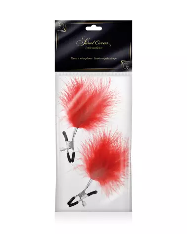 Set 2 Pinces à Seins Red de Sweet Caress pour stimulation des tétons-2