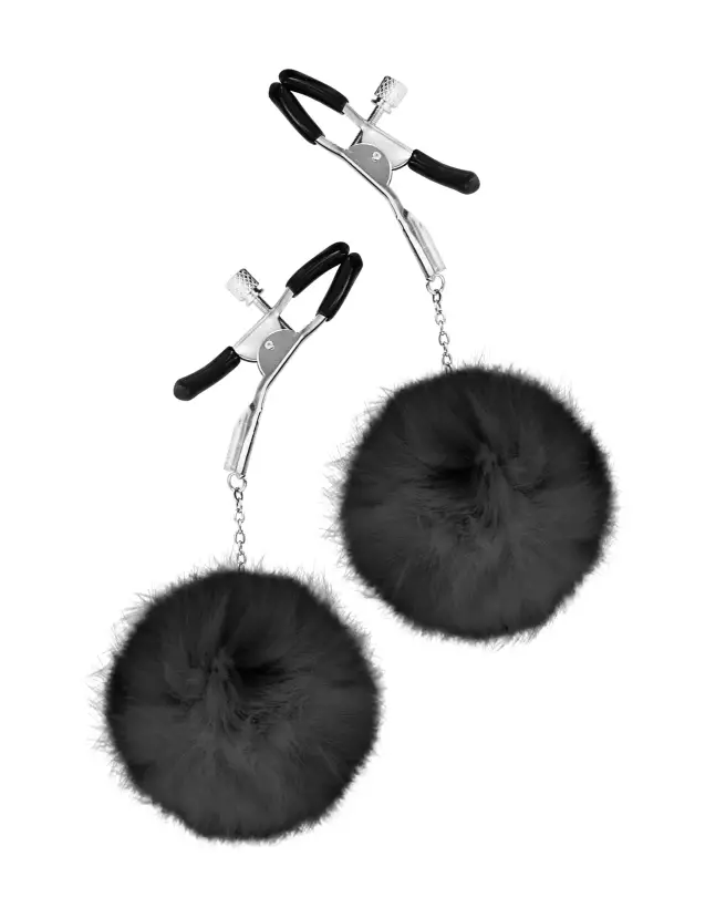 Set 2 Pinces à Seins Black Sweet Caress pour stimulation et jeux érotiques-1