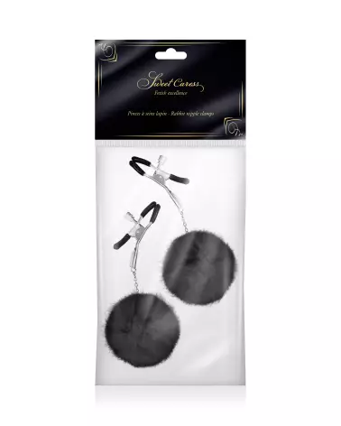 Set 2 Pinces à Seins Black Sweet Caress pour stimulation et jeux érotiques-2