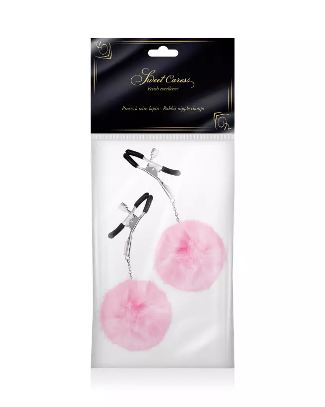 Set 2 Pinces à Seins Pink Sweet Caress pour jeux de tétons-2