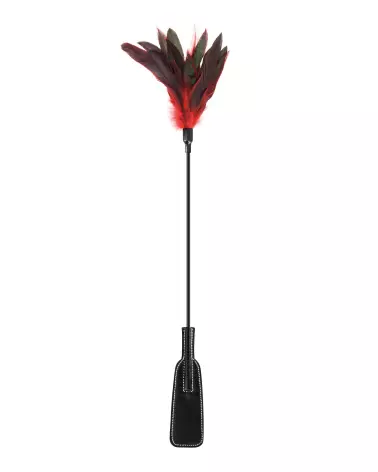 Cravache à plumeau Sweet Caress pour jeux sensuels-1