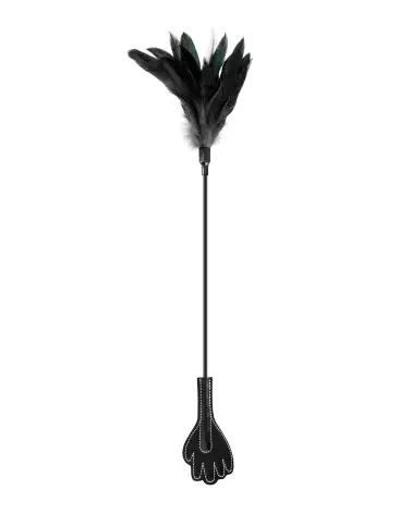 Cravache avec plumeau Sweet Caress pour jeux érotiques et domination douce-1