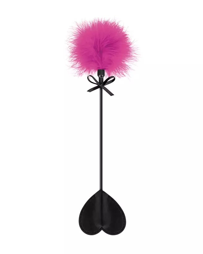 Cravache Fuchsia à Pompon Sweet Caress pour jeux érotiques de domination-1
