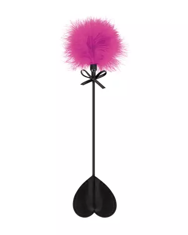 Cravache Fuchsia à Pompon Sweet Caress pour jeux érotiques de domination-1