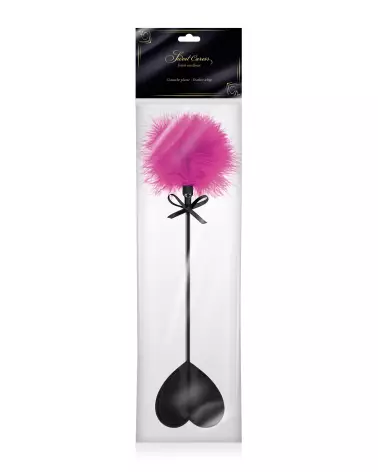 Cravache Fuchsia à Pompon Sweet Caress pour jeux érotiques de domination-2