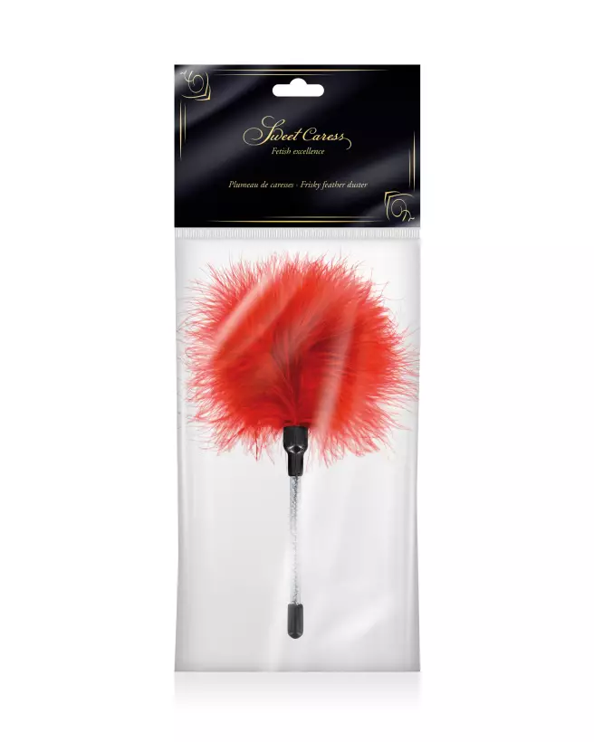 Plumeau Caresse Red Sweet Caress pour jeux intimes et sensuels-2