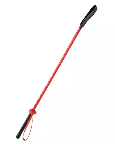 Cravache noir et rouge Fetish Tentation pour jeux BDSM-1