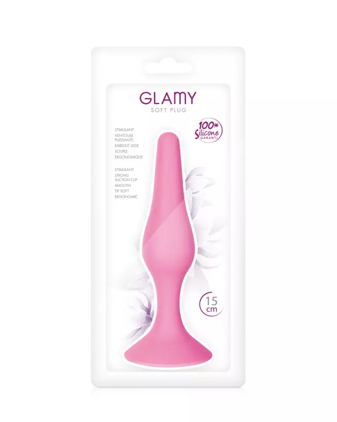 Image Plug Anal Glamy Fin Pink L - Confort et Sécurité-2