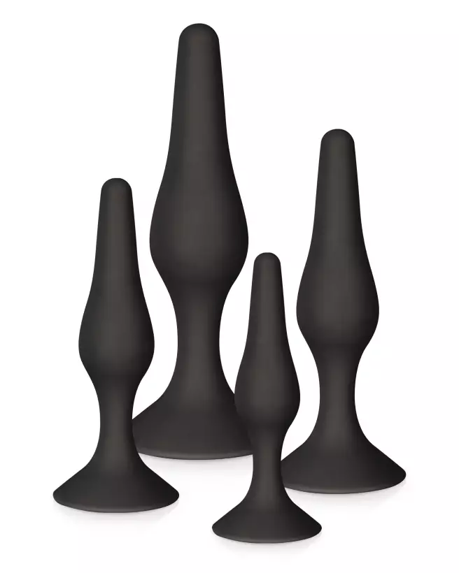 Image du Kit Anal Plug Fin Glamy Black pour débutants et amateurs-1