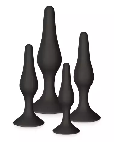 Image du Kit Anal Plug Fin Glamy Black pour débutants et amateurs-1
