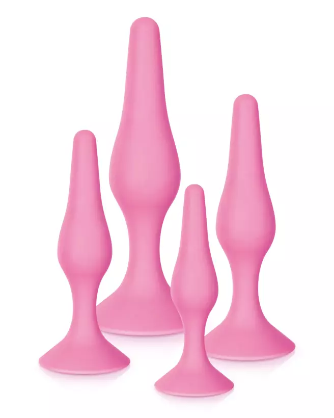 Image du Kit Plug Anal Fin Glamy Pink - Confort et Ergonomie-1